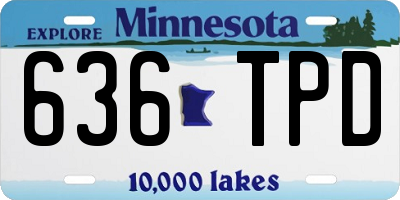 MN license plate 636TPD