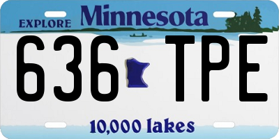 MN license plate 636TPE