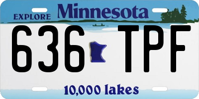 MN license plate 636TPF