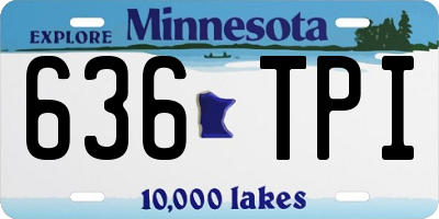 MN license plate 636TPI