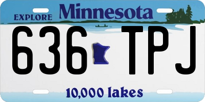 MN license plate 636TPJ