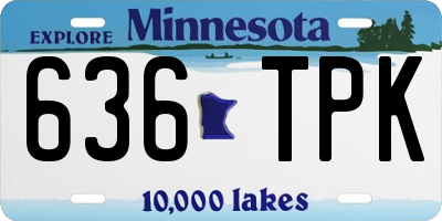MN license plate 636TPK