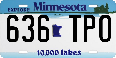 MN license plate 636TPO