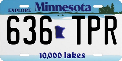 MN license plate 636TPR