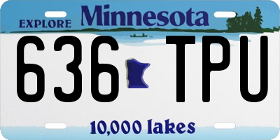 MN license plate 636TPU