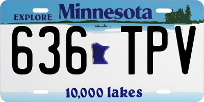 MN license plate 636TPV