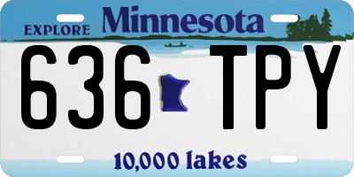 MN license plate 636TPY