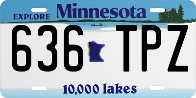 MN license plate 636TPZ