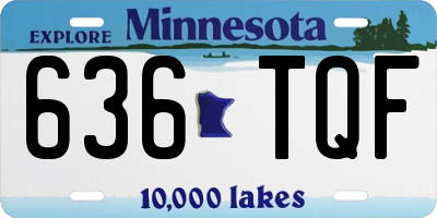MN license plate 636TQF