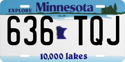 MN license plate 636TQJ