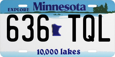 MN license plate 636TQL