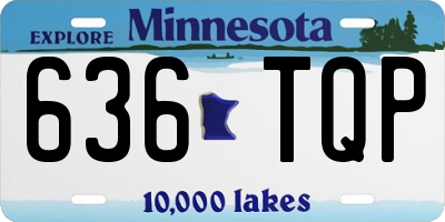 MN license plate 636TQP