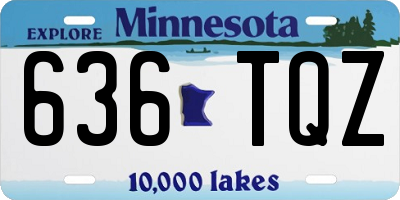 MN license plate 636TQZ