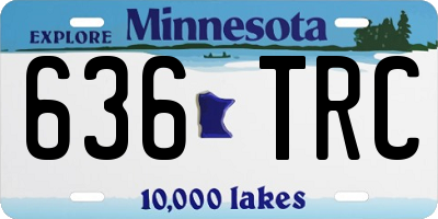 MN license plate 636TRC