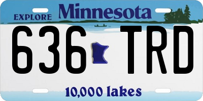 MN license plate 636TRD