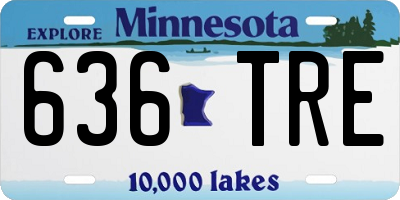 MN license plate 636TRE
