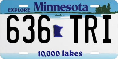 MN license plate 636TRI