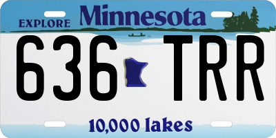 MN license plate 636TRR