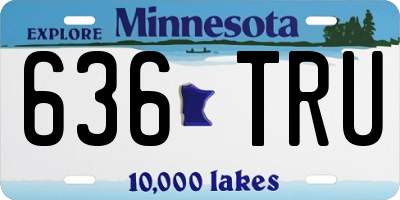 MN license plate 636TRU
