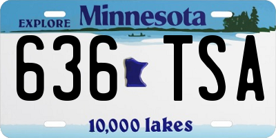 MN license plate 636TSA
