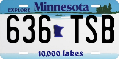 MN license plate 636TSB