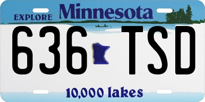 MN license plate 636TSD