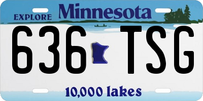 MN license plate 636TSG