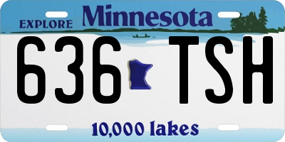 MN license plate 636TSH