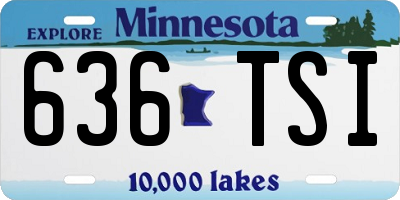 MN license plate 636TSI
