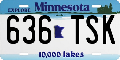 MN license plate 636TSK