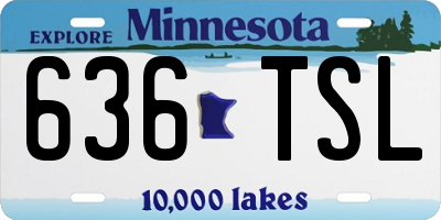 MN license plate 636TSL