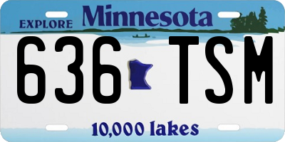 MN license plate 636TSM