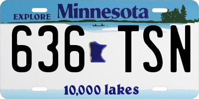 MN license plate 636TSN