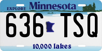 MN license plate 636TSQ