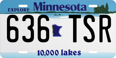 MN license plate 636TSR