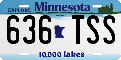 MN license plate 636TSS