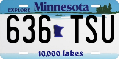MN license plate 636TSU