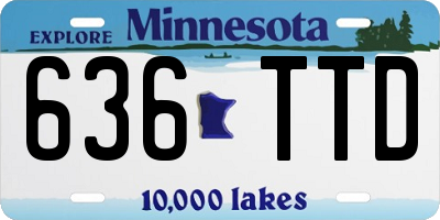 MN license plate 636TTD
