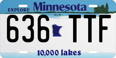 MN license plate 636TTF