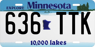 MN license plate 636TTK