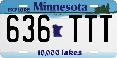 MN license plate 636TTT