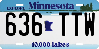 MN license plate 636TTW