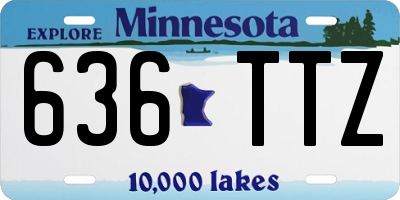 MN license plate 636TTZ