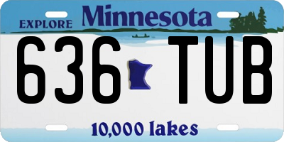 MN license plate 636TUB