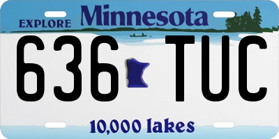 MN license plate 636TUC
