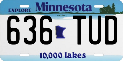 MN license plate 636TUD