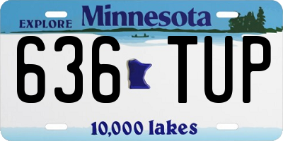 MN license plate 636TUP