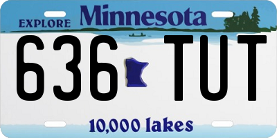 MN license plate 636TUT