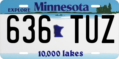 MN license plate 636TUZ