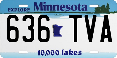 MN license plate 636TVA